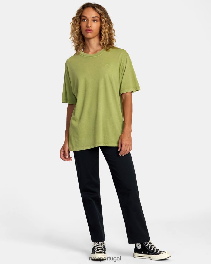 roupas RVCA mulheres camiseta ptc para qualquer dia samambaia N00F2H1353