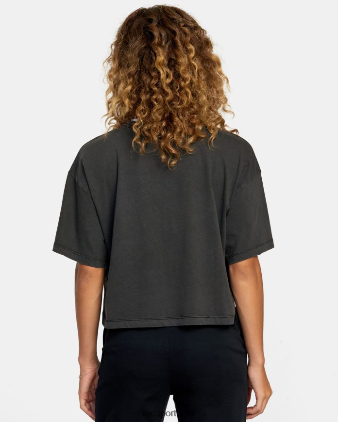 roupas RVCA mulheres camiseta ptc preto N00F2H1175