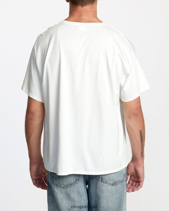 roupas RVCA mulheres camiseta rosa machado yin yang branco vintage N00F2H201