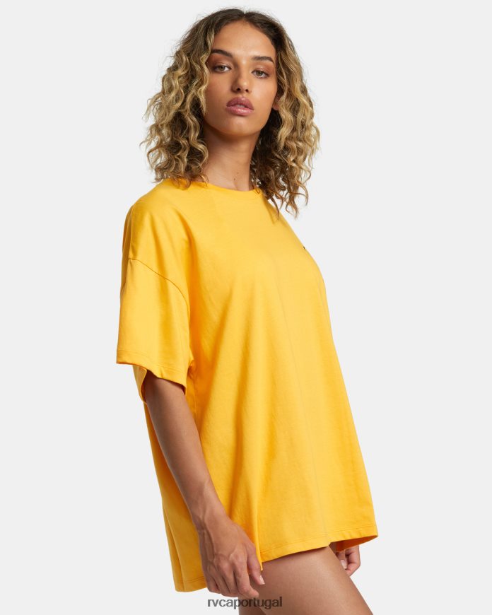 roupas RVCA mulheres camiseta rose machado cobra calêndula N00F2H229