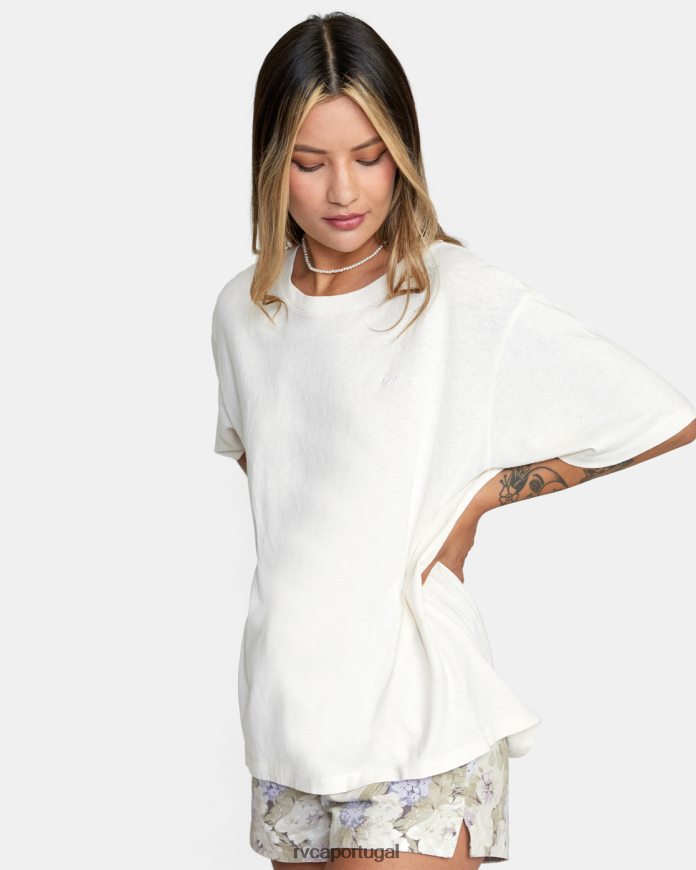 roupas RVCA mulheres camiseta superdimensionada ptc anyday nuvem N00F2H1314