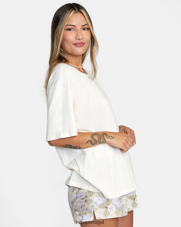 roupas RVCA mulheres camiseta superdimensionada ptc anyday nuvem N00F2H1314
