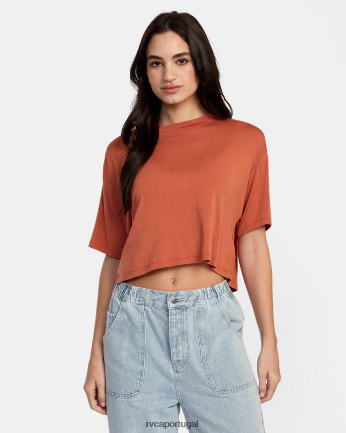 roupas RVCA mulheres camiseta viciante sândalo N00F2H1354