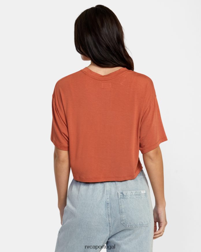 roupas RVCA mulheres camiseta viciante sândalo N00F2H1354