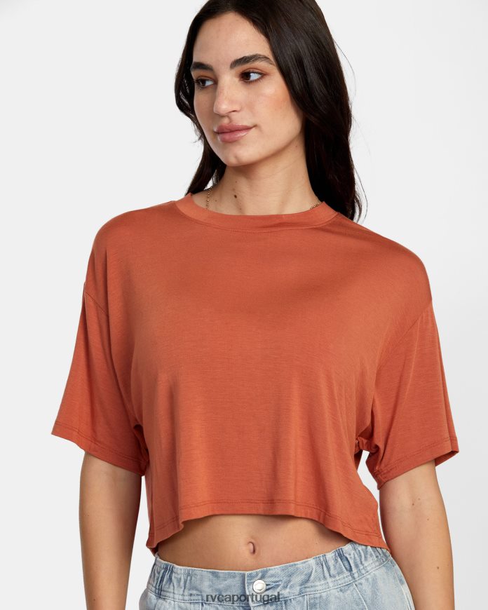 roupas RVCA mulheres camiseta viciante sândalo N00F2H1354