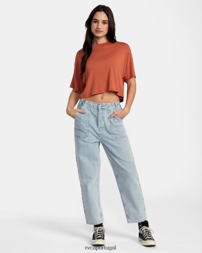 roupas RVCA mulheres camiseta viciante sândalo N00F2H1354