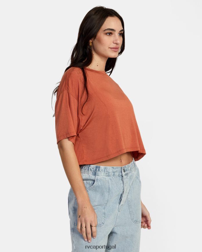 roupas RVCA mulheres camiseta viciante sândalo N00F2H1354
