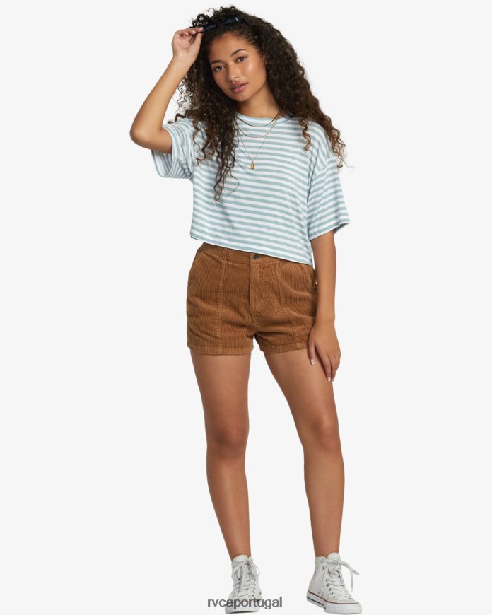 roupas RVCA mulheres camiseta viciante xisto N00F2H1095