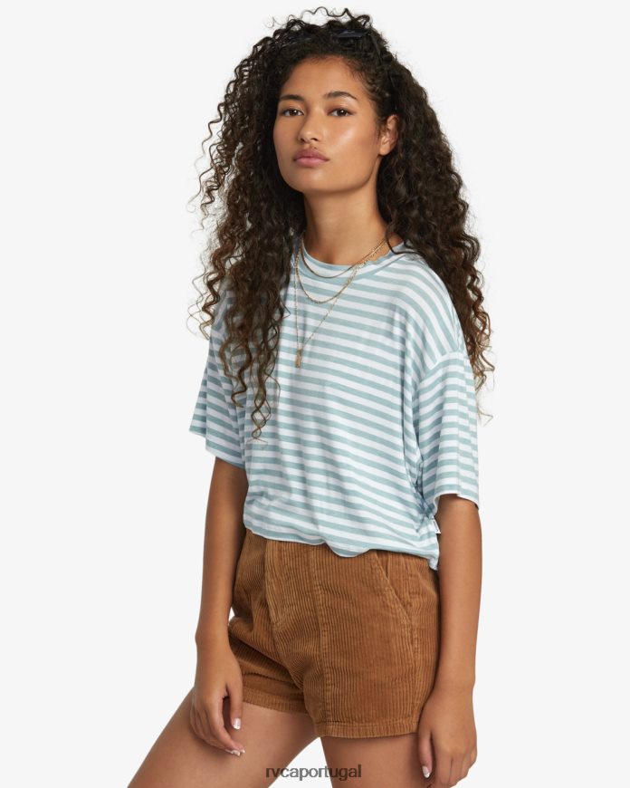 roupas RVCA mulheres camiseta viciante xisto N00F2H1095