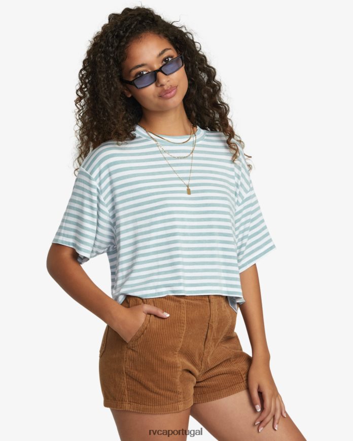 roupas RVCA mulheres camiseta viciante xisto N00F2H1095