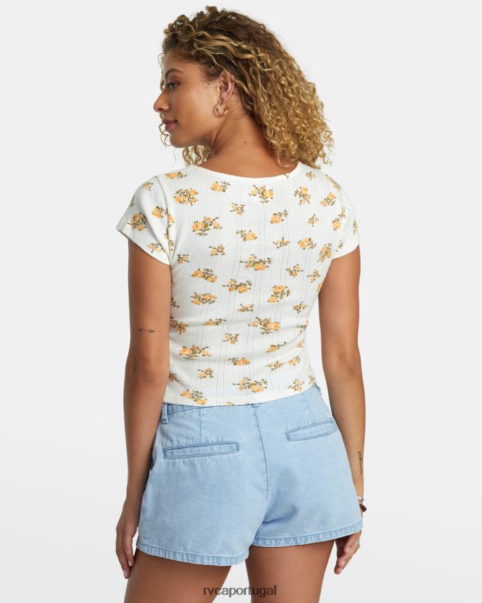 roupas RVCA mulheres doce camiseta sussurrar branco N00F2H1186