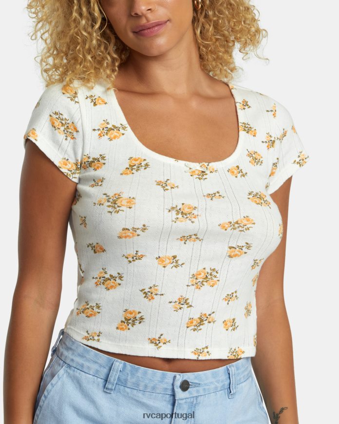 roupas RVCA mulheres doce camiseta sussurrar branco N00F2H1186