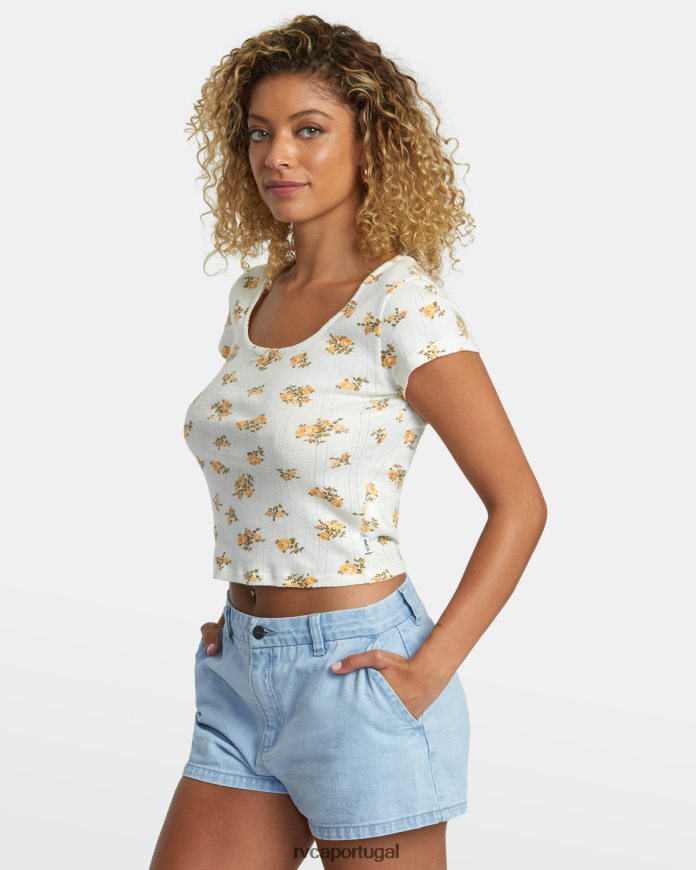 roupas RVCA mulheres doce camiseta sussurrar branco N00F2H1186