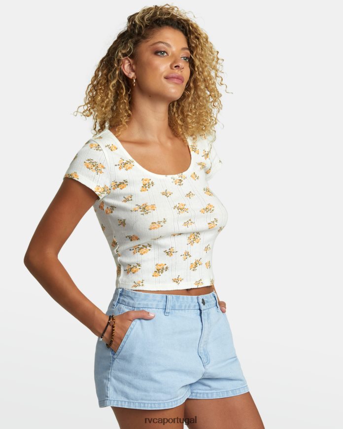 roupas RVCA mulheres doce camiseta sussurrar branco N00F2H1186