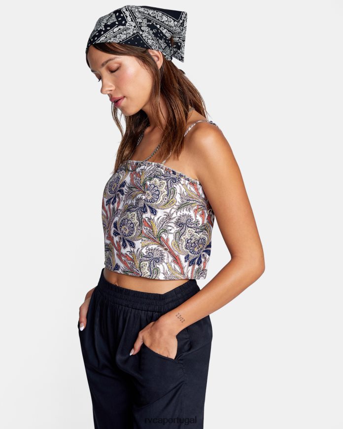 roupas RVCA mulheres nota lateral cami top nuvem N00F2H1681