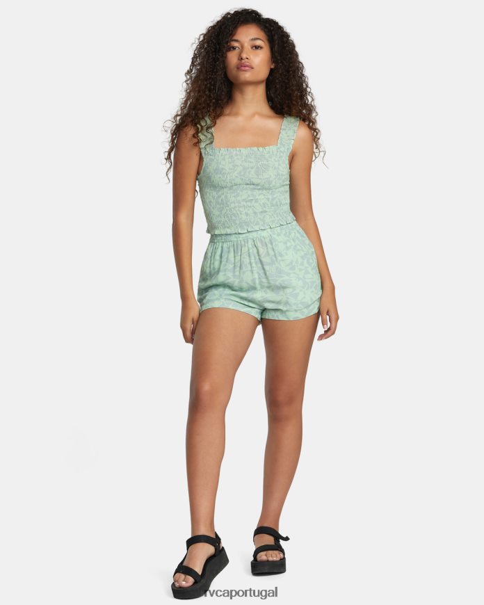 roupas RVCA mulheres regata ecológica para terraço espuma do mar N00F2H1127