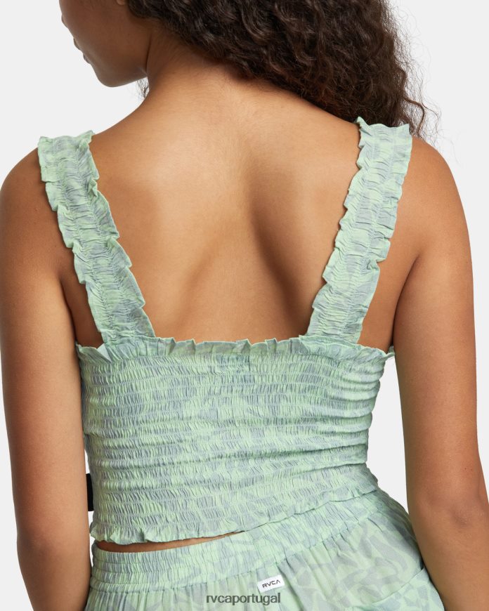 roupas RVCA mulheres regata ecológica para terraço espuma do mar N00F2H1127