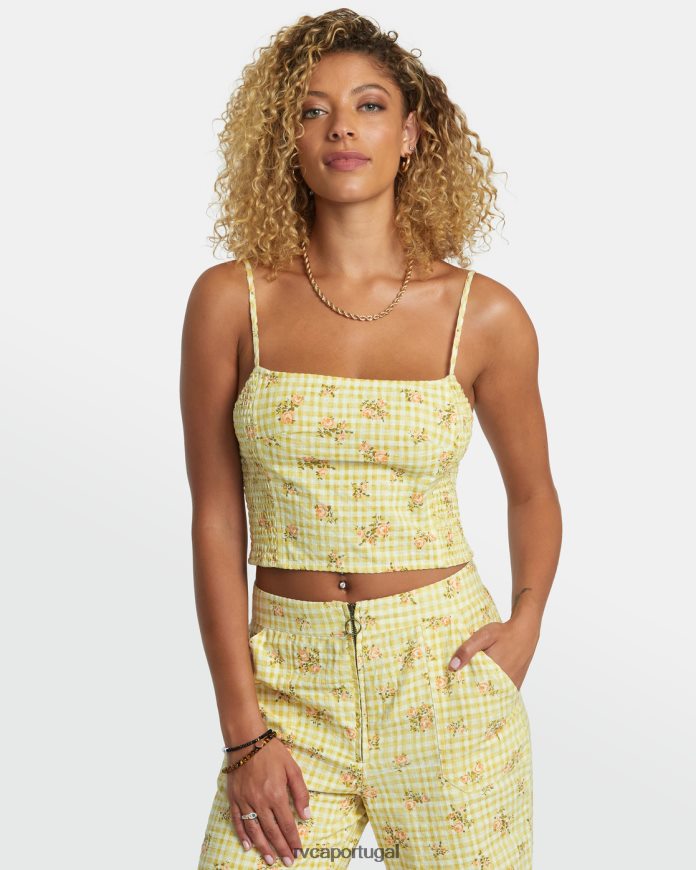 roupas RVCA mulheres regata unida dourado N00F2H1179