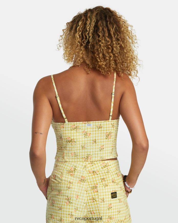roupas RVCA mulheres regata unida dourado N00F2H1179
