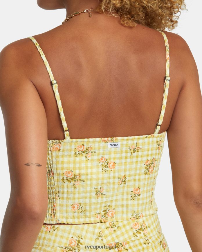 roupas RVCA mulheres regata unida dourado N00F2H1179