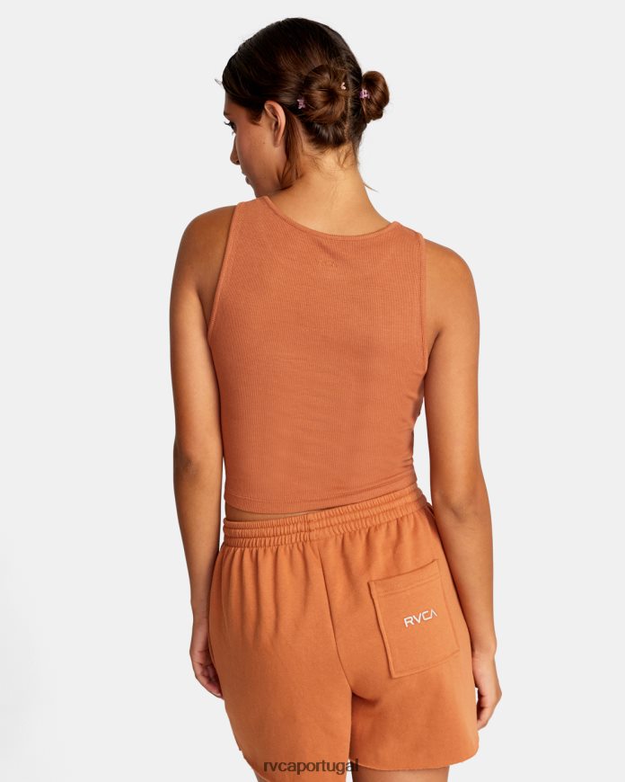 roupas RVCA mulheres test drive regata cropped âmbar N00F2H1523