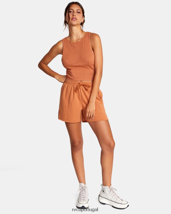 roupas RVCA mulheres test drive regata cropped âmbar N00F2H1523