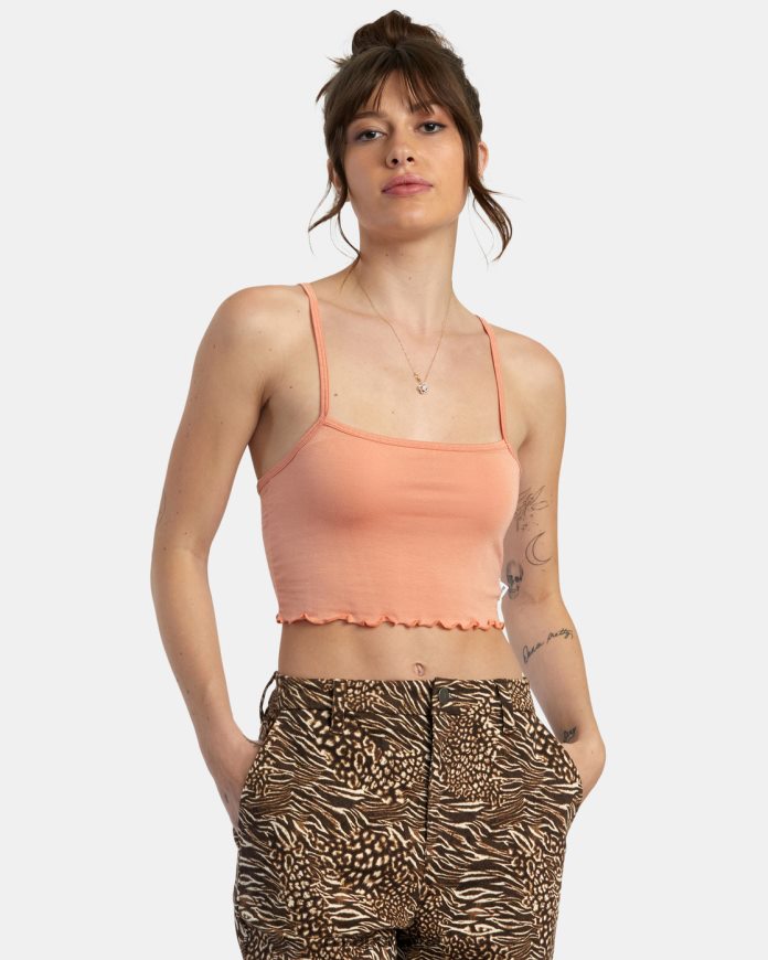 roupas RVCA mulheres toda aquela regata Lilikoi N00F2H1427