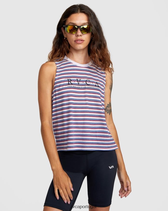 roupas RVCA mulheres top construído lavanda N00F2H1319