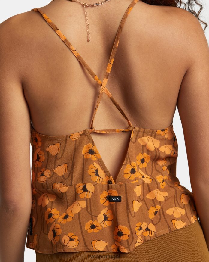 roupas RVCA mulheres top de azevinho Siena N00F2H1187