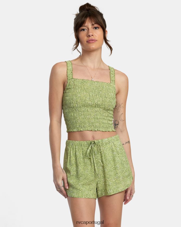 roupas RVCA mulheres top de terraço samambaia N00F2H1346