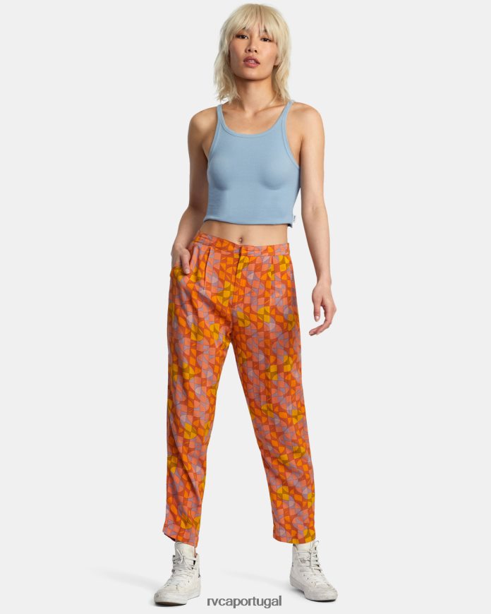 roupas RVCA mulheres top deslizante azul empoeirado N00F2H1335