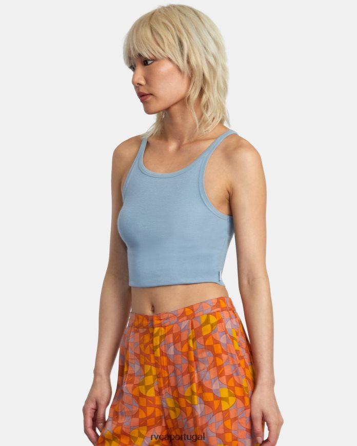 roupas RVCA mulheres top deslizante azul empoeirado N00F2H1335
