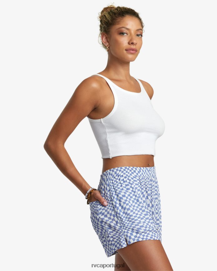 roupas RVCA mulheres top deslizante sussurrar branco N00F2H1081