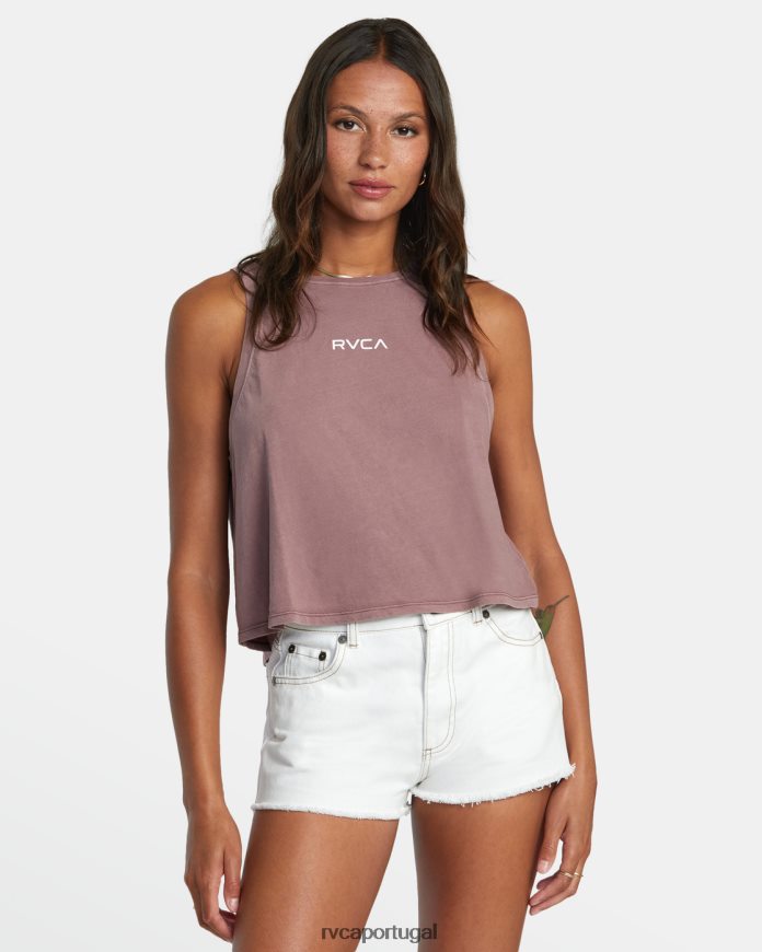 roupas RVCA mulheres top pequeno malva N00F2H1323