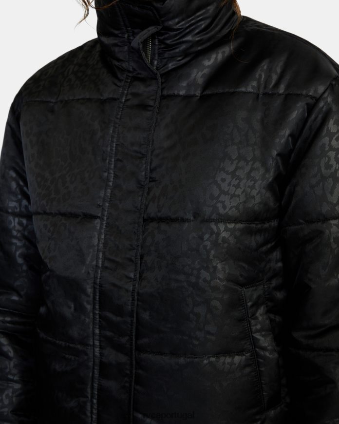 roupas RVCA mulheres eezeh jaqueta puffer preto N00F2H1699