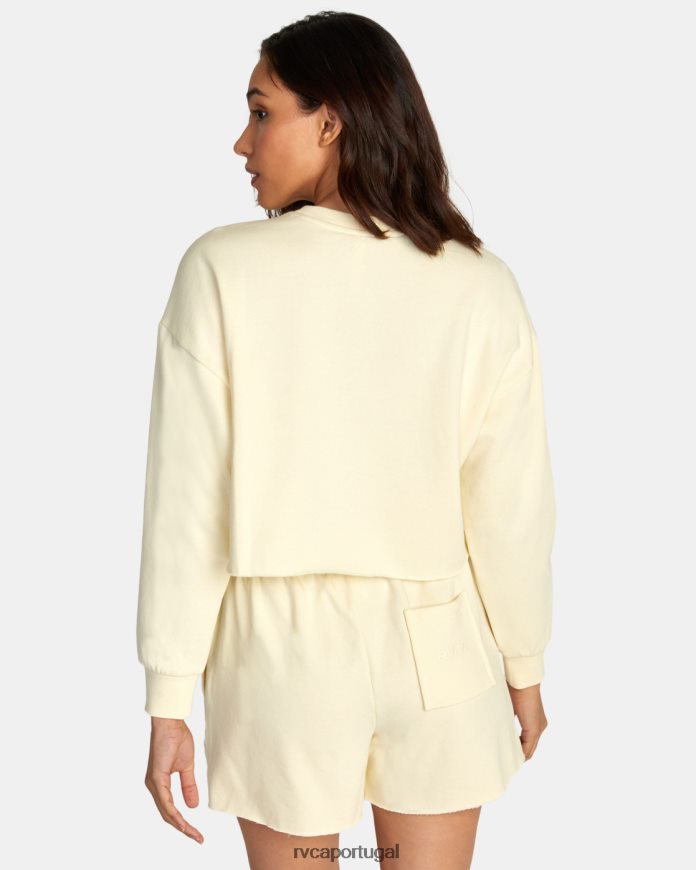 roupas RVCA mulheres test drive moletom cropped brilho N00F2H1617