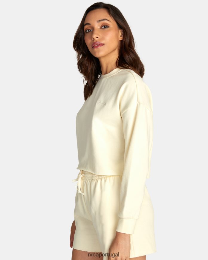 roupas RVCA mulheres test drive moletom cropped brilho N00F2H1617