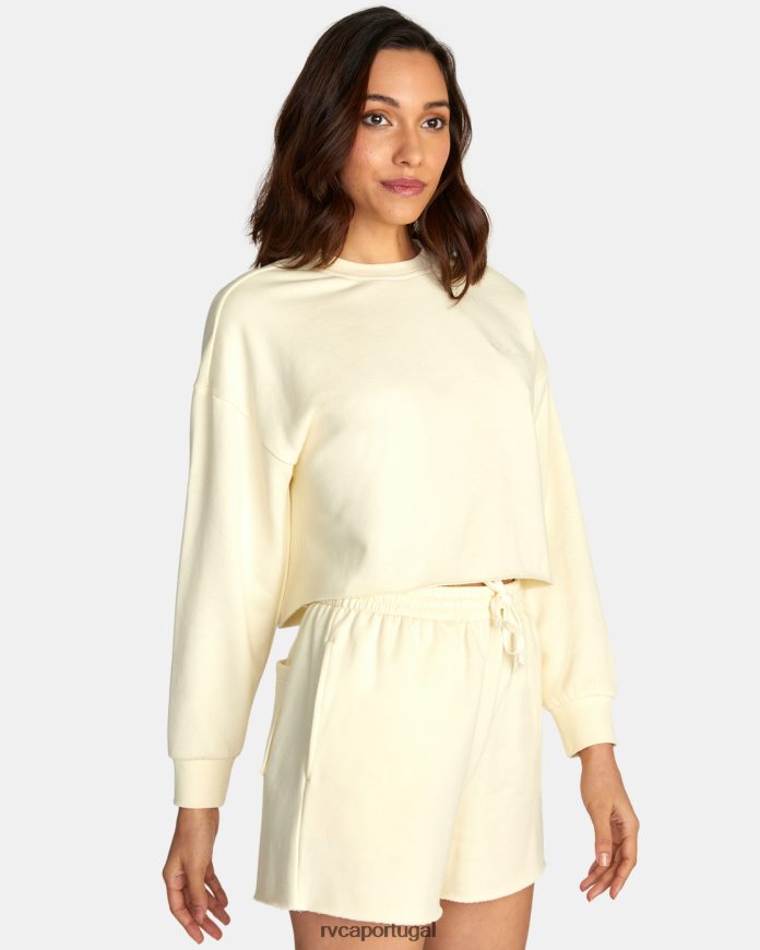 roupas RVCA mulheres test drive moletom cropped brilho N00F2H1617