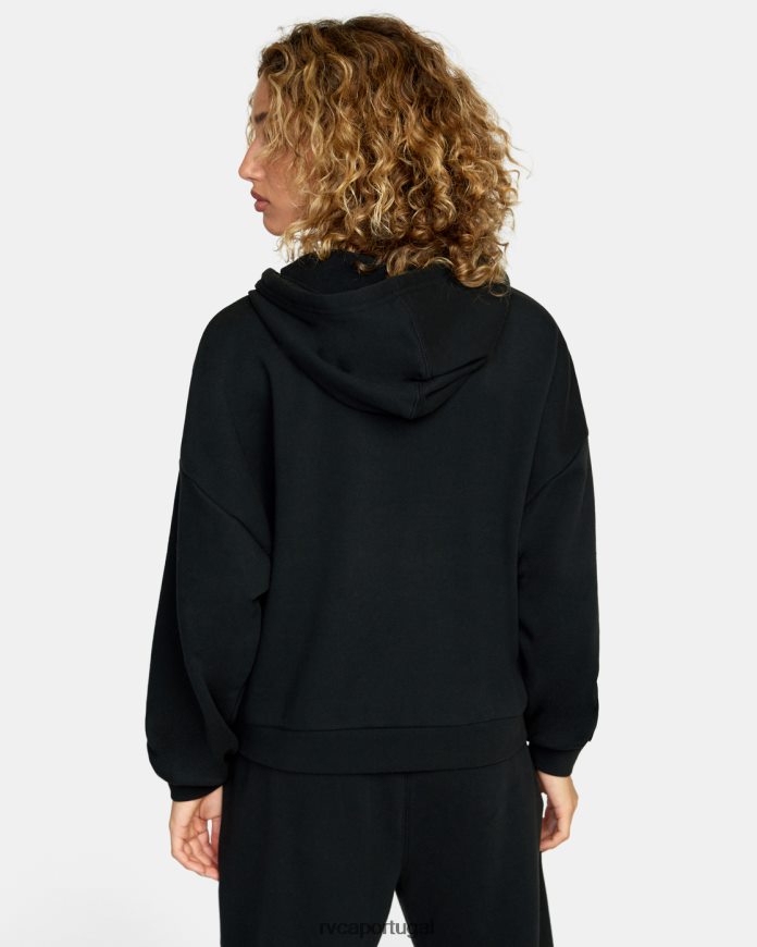 roupas RVCA mulheres va moletom essencial preto N00F2H1729