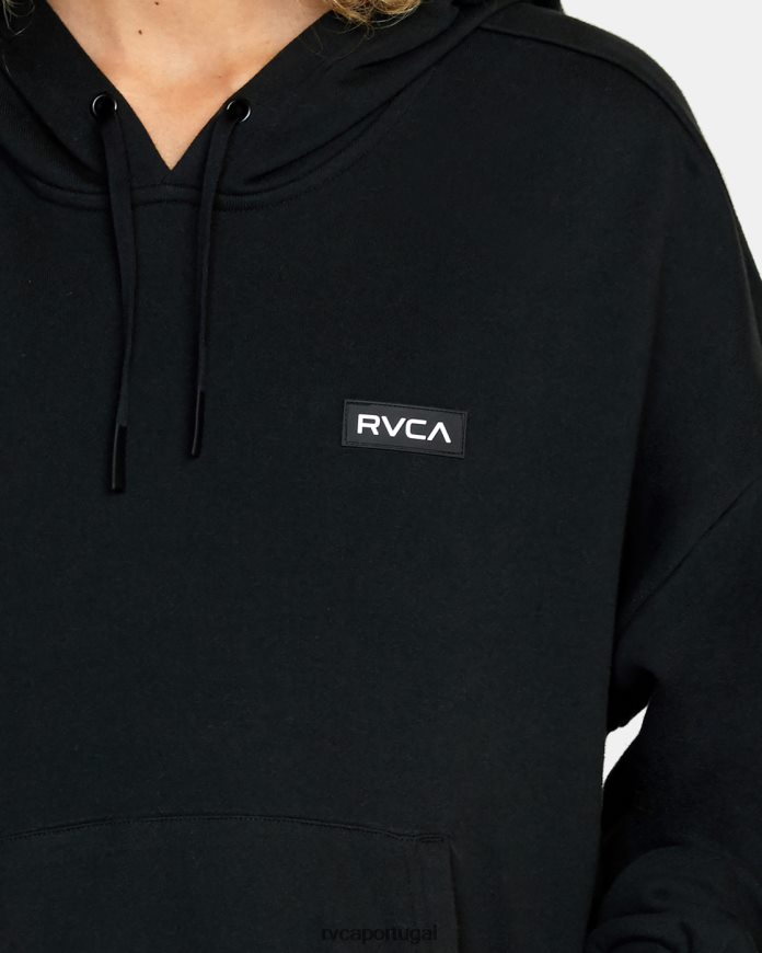 roupas RVCA mulheres va moletom essencial preto N00F2H1729