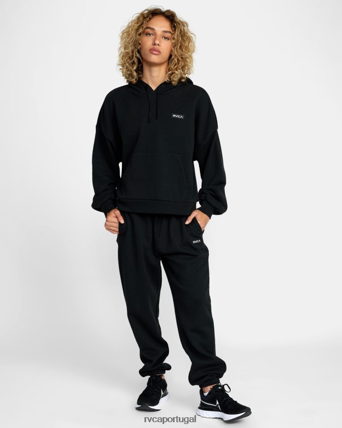 roupas RVCA mulheres va moletom essencial preto N00F2H1729