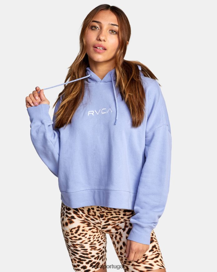 roupas RVCA mulheres moletom veneziano pequeno cinza roxo N00F2H1702