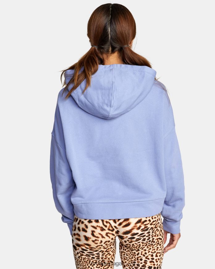 roupas RVCA mulheres moletom veneziano pequeno cinza roxo N00F2H1702