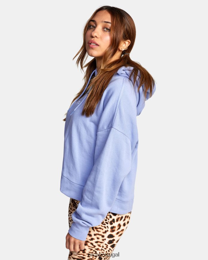 roupas RVCA mulheres moletom veneziano pequeno cinza roxo N00F2H1702
