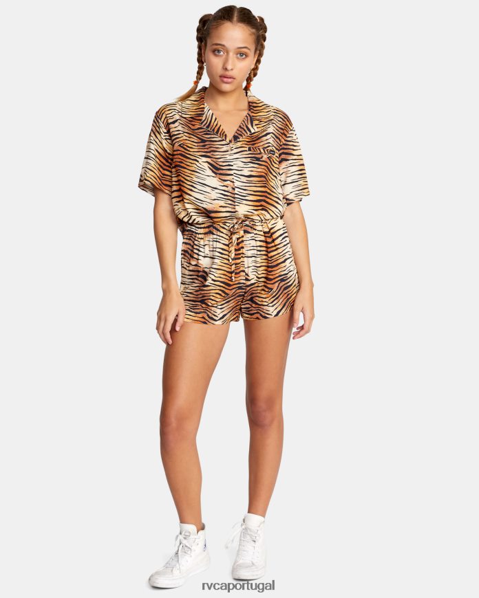 roupas RVCA mulheres novos shorts yume com cordão multi N00F2H1493