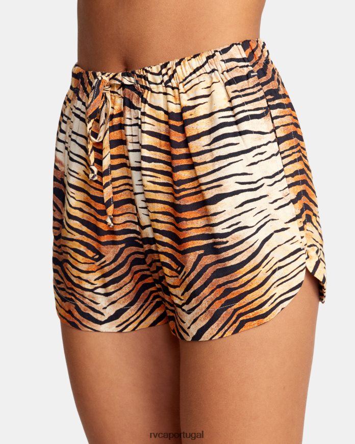 roupas RVCA mulheres novos shorts yume com cordão multi N00F2H1493
