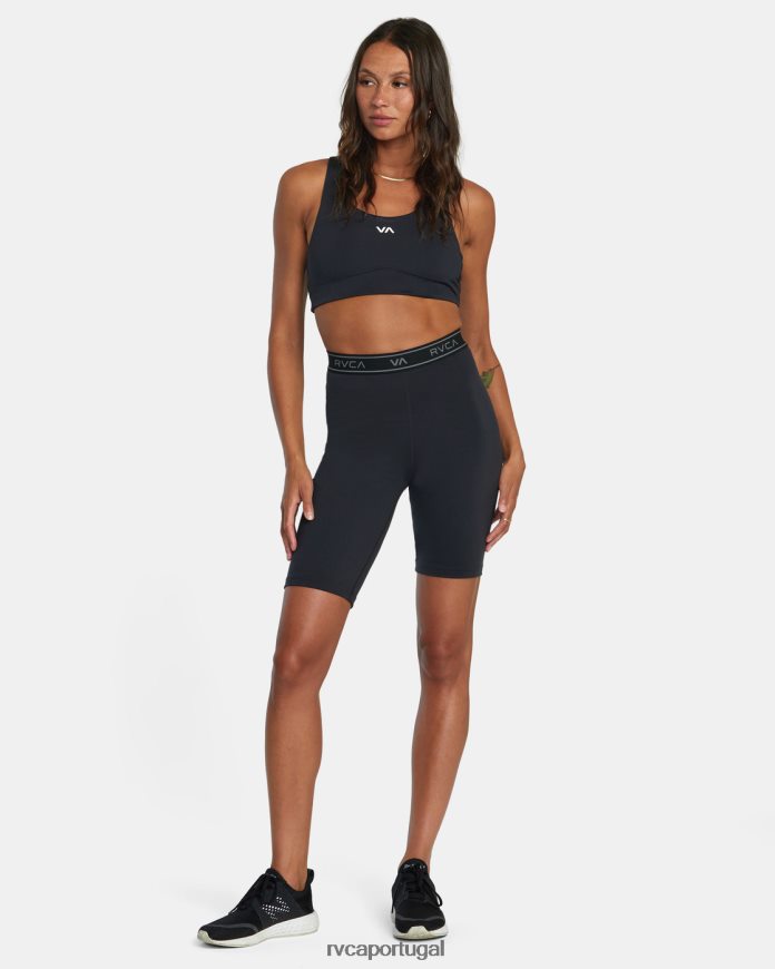 roupas RVCA mulheres short biker básico 10.5 preto N00F2H1279