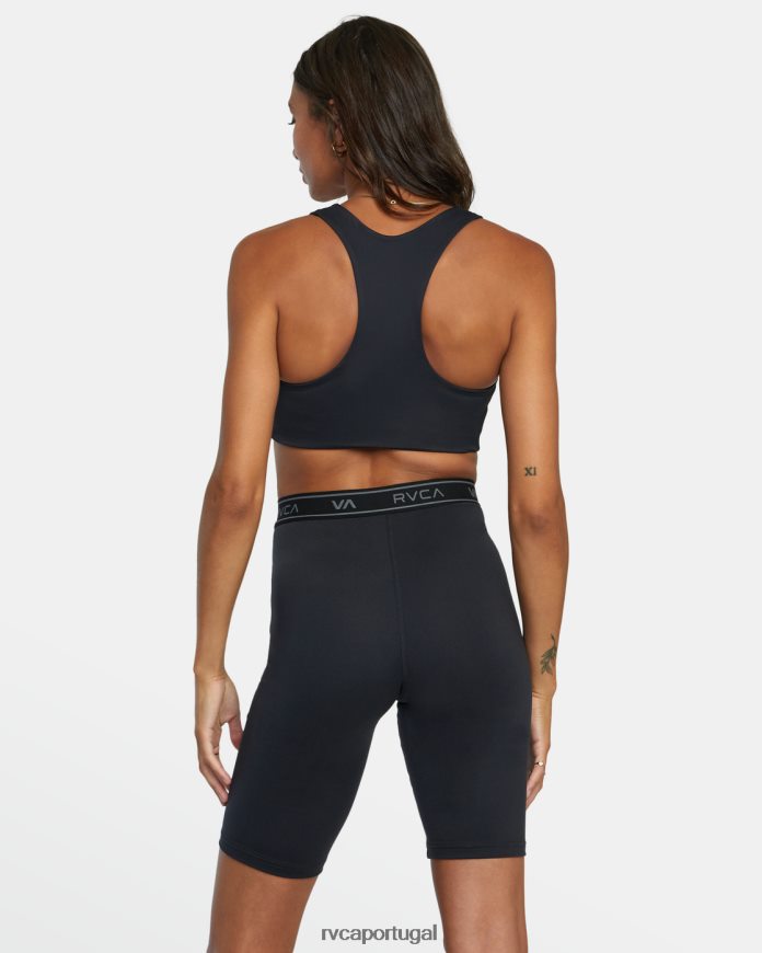 roupas RVCA mulheres short biker básico 10.5 preto N00F2H1279