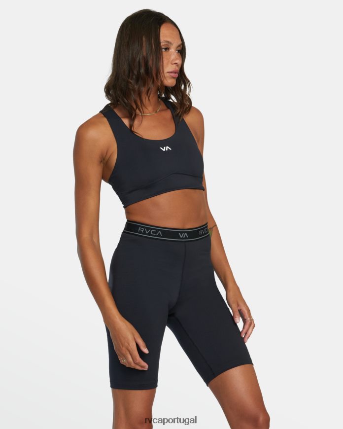 roupas RVCA mulheres short biker básico 10.5 preto N00F2H1279