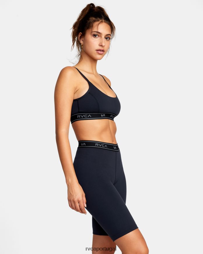 roupas RVCA mulheres short biker básico 10.5 preto N00F2H1279